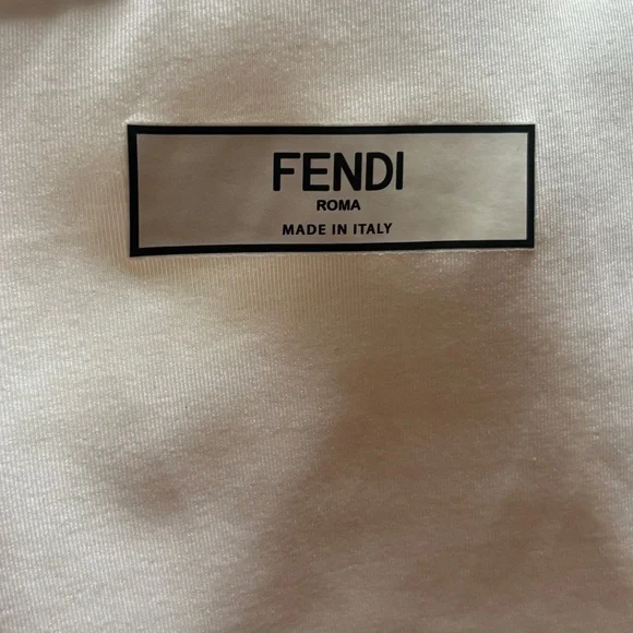 FENDI WHITE MONOGRAM STRETCH FOREVER  JUMPSUIT ROMPER , size S - Picture 9 of 10